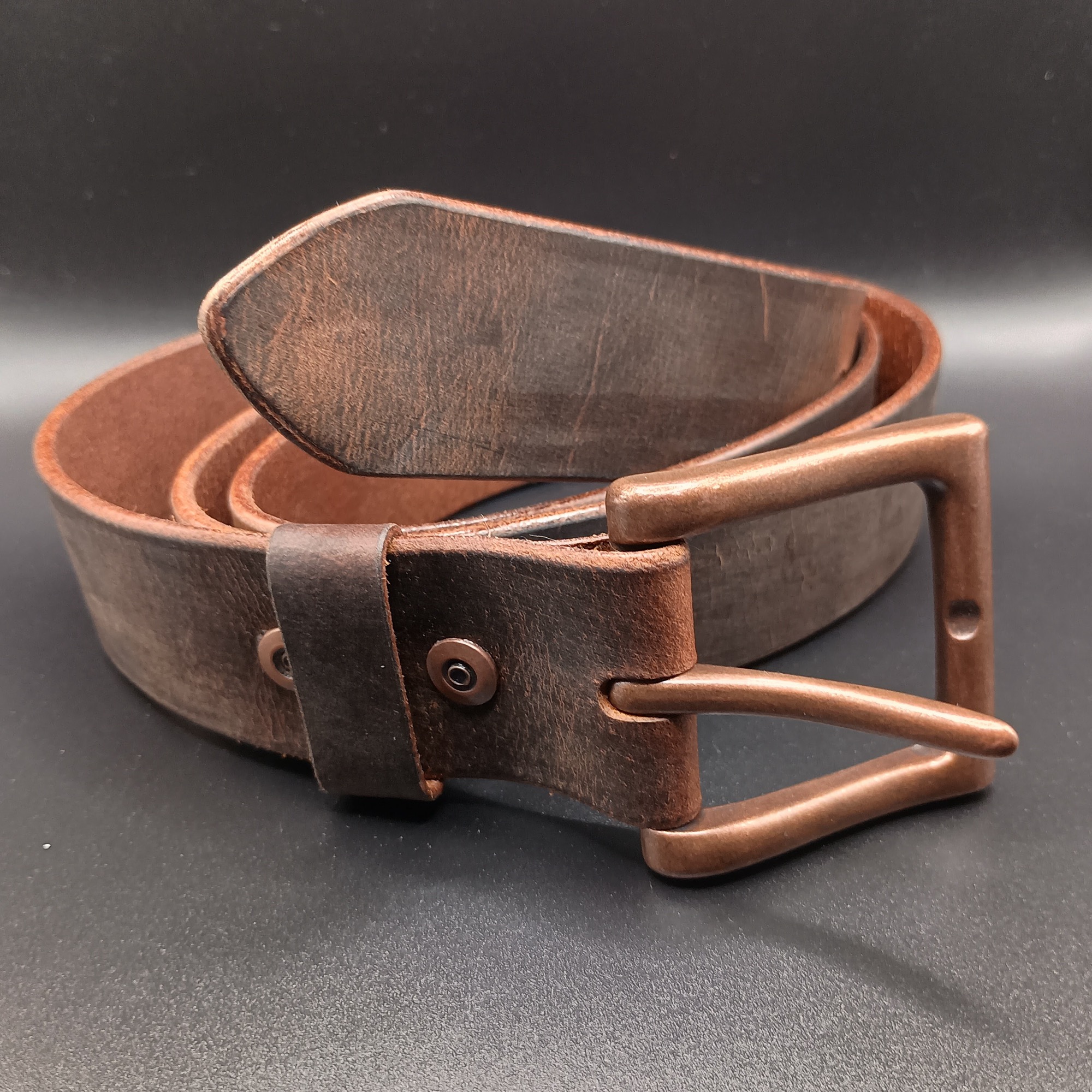 Water Buffalo Belt — custom leather by Wyatt Custom
